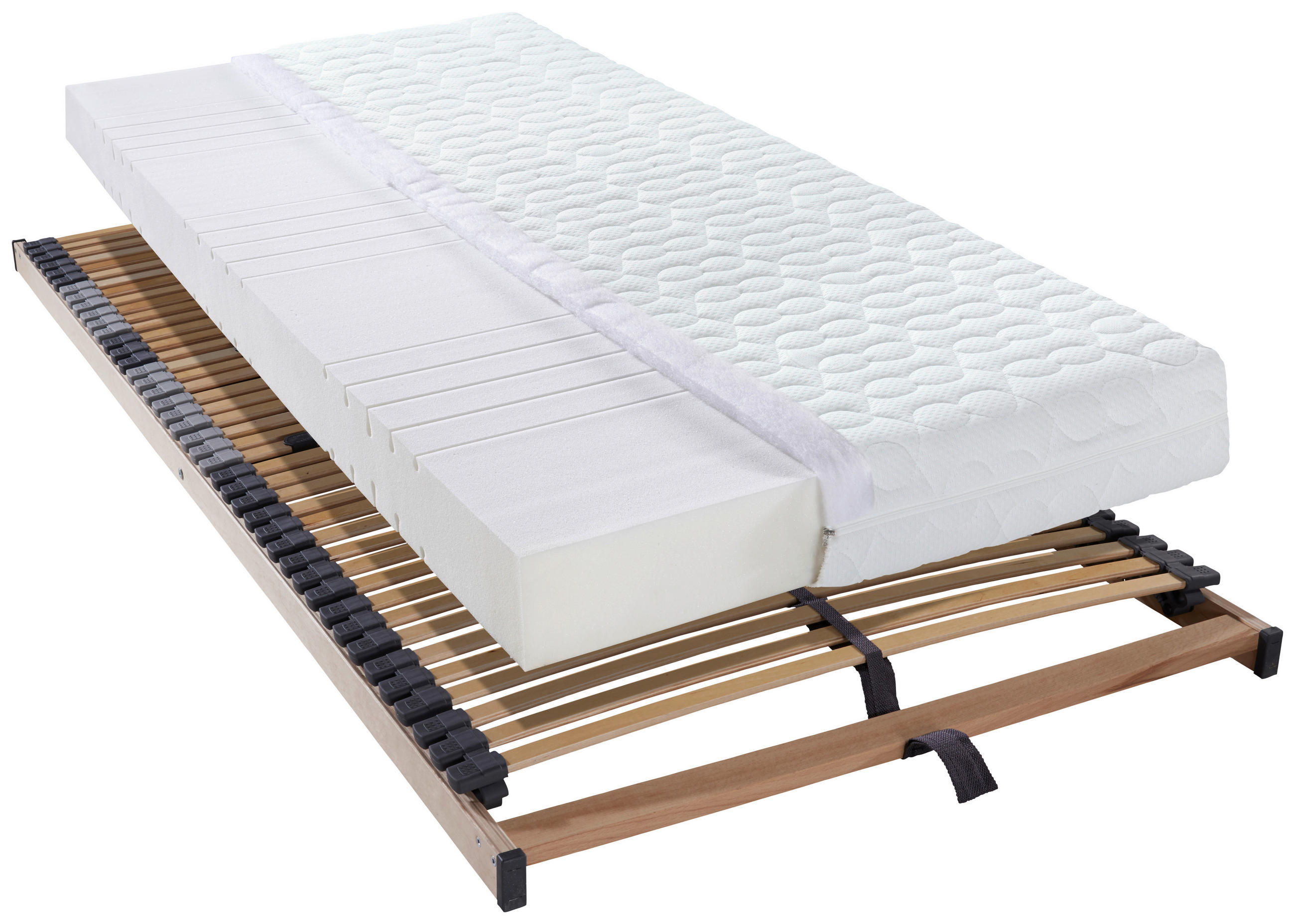 MATRATZENSET 90/200 cm  - Buchefarben, Basics, Holz (90/200cm) - Sleeptex