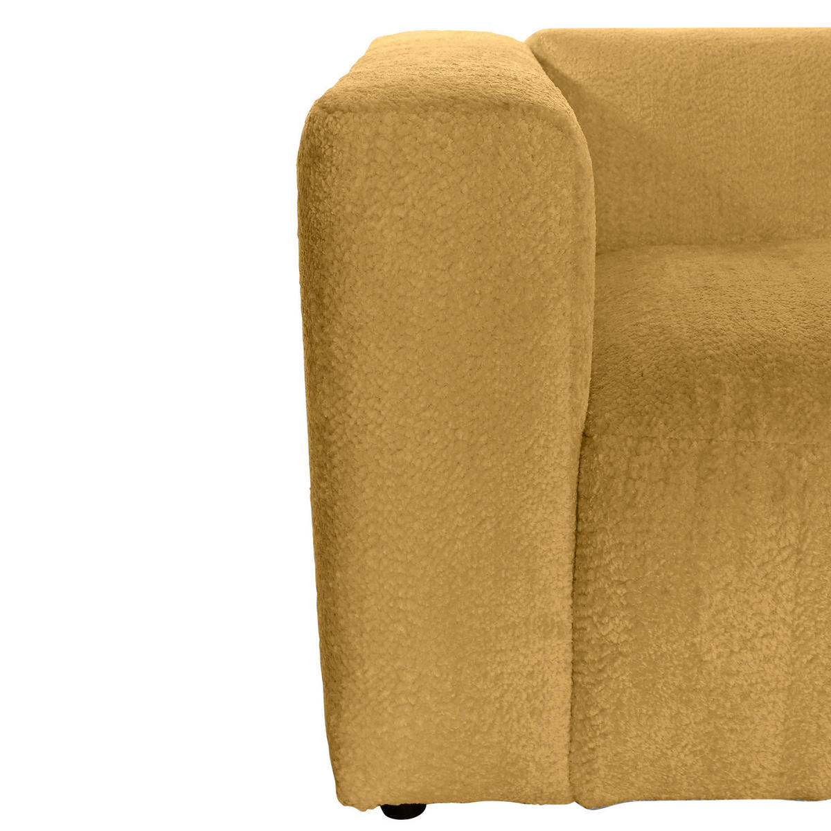 BIGSOFA Chenille Senfgelb  - Senfgelb/Schwarz, MODERN, Kunststoff/Textil (228/66/111cm) - Carryhome
