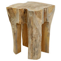HOCKER Teakholz Naturfarben  - Naturfarben, Natur, Holz (30/40/30cm) - Ambia Garden
