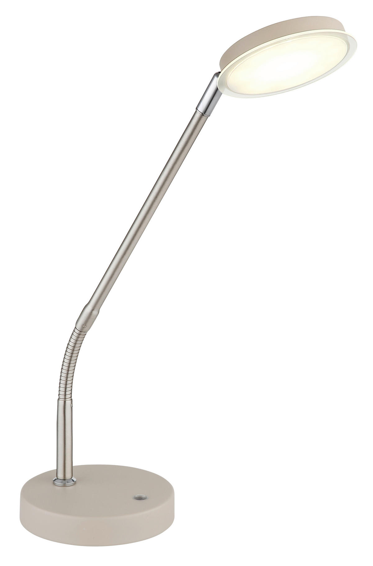 LED-TISCHLEUCHTE Silvio 43/13/53,5 cm  - Sandfarben/Klar, Design, Kunststoff/Metall (43/13/53,5cm)