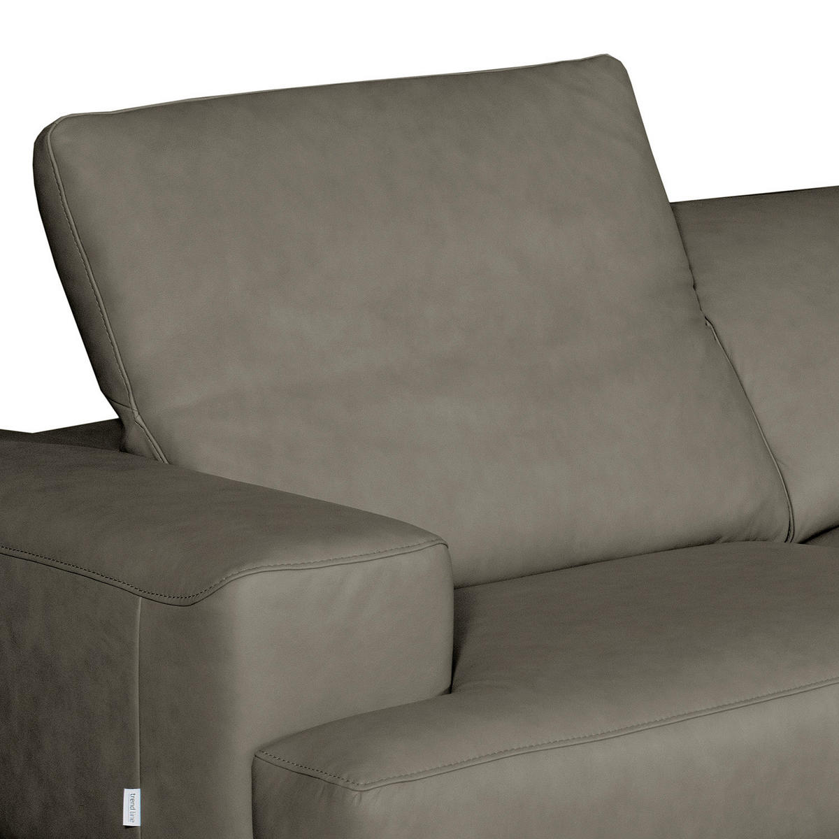 ECKSOFA  in Echtleder Grau  295/187 cm  - Schwarz/Grau, Design, Leder/Metall (295/187cm) - Livetastic