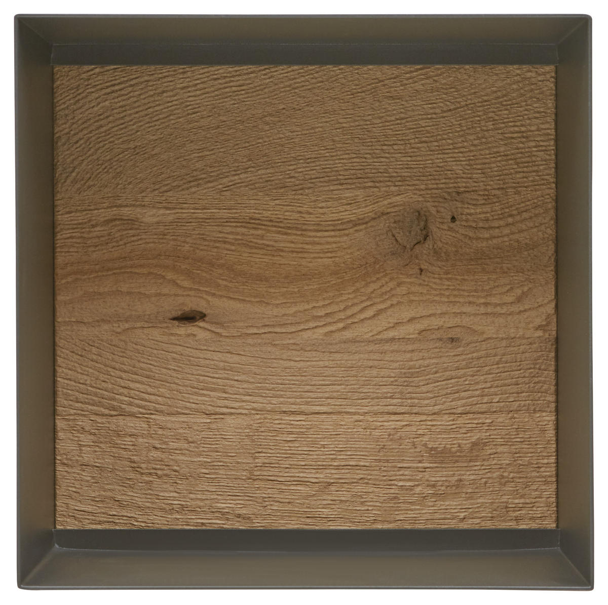 REGALELEMENT  35/35/24 cm Anthrazit, Eichefarben  - Eichefarben/Anthrazit, Natur, Holz/Metall (35/35/24cm) - Valnatura