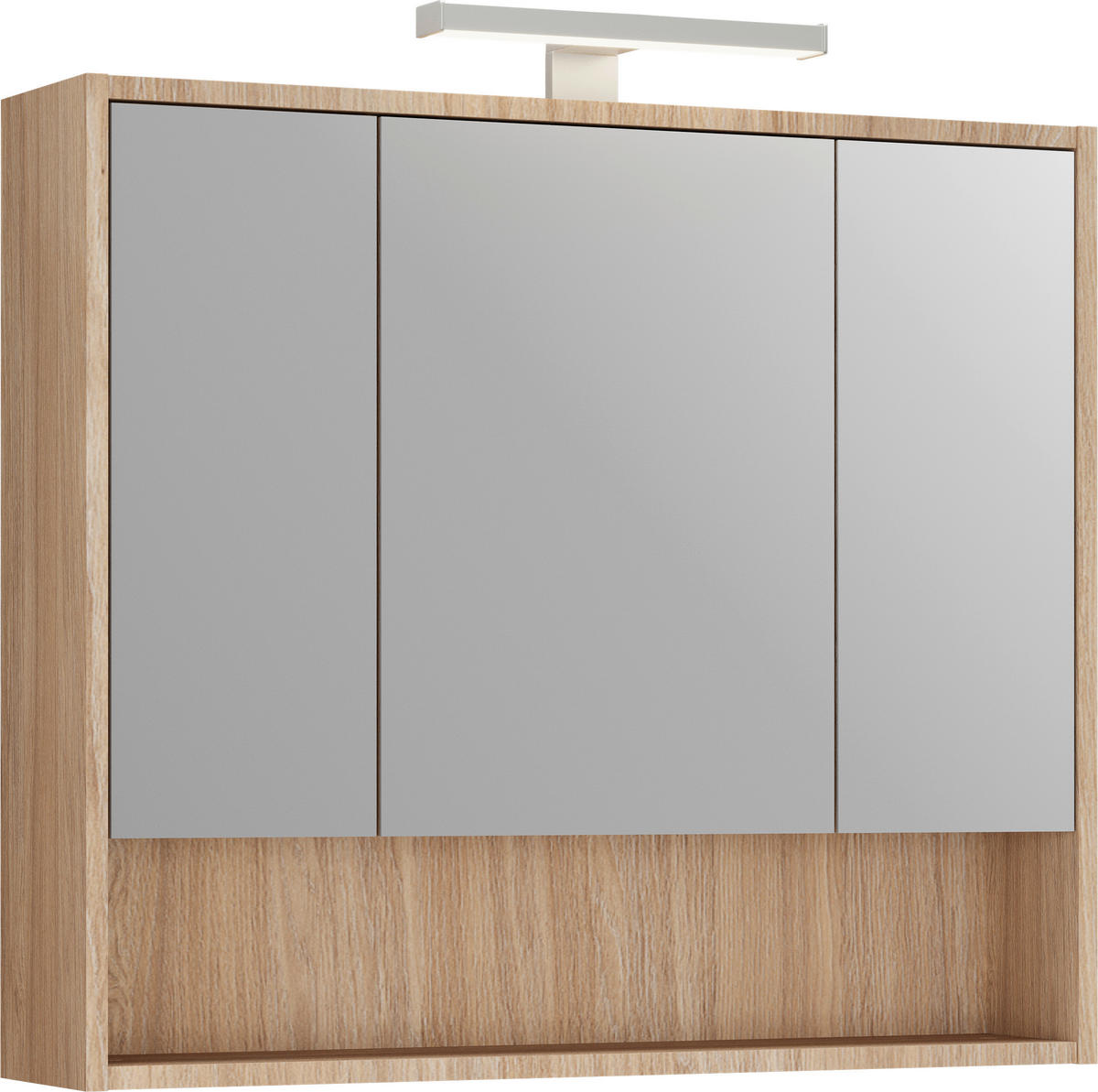ZRKADLOVÁ SKRINKA, farba duba, 80/74/22 cm - farba duba, Modern, kompozitné drevo/sklo (80/74/22cm) - Stylife