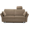 SCHLAFSOFA in Velours, beflockt Sandfarben  - Sandfarben/Alufarben, KONVENTIONELL, Kunststoff/Textil (170/88/91cm) - Sedda