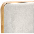 BETT 180/200 cm,  in Creme, Wildeiche,  - Wildeiche/Creme, Natur, Holz/Textil (180/200cm) - Linea Natura