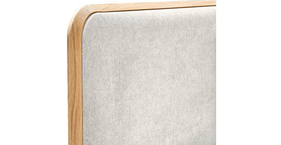 BETT 180/200 cm,  in Creme, Wildeiche,  - Wildeiche/Creme, Natur, Holz/Textil (180/200cm) - Linea Natura