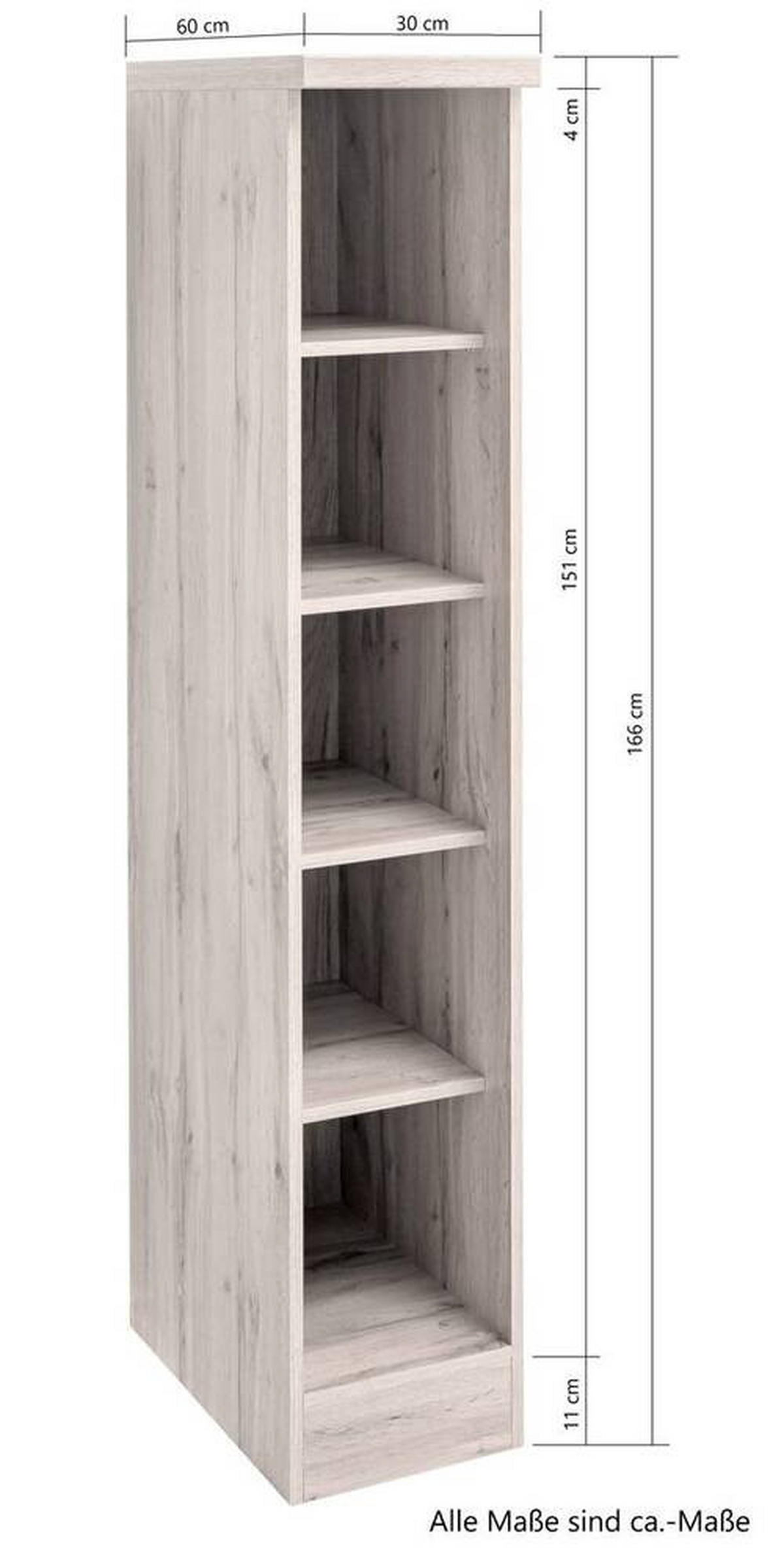 REGAL Graphitfarben  - Graphitfarben, Design, Holzwerkstoff (30/166/60cm) - Held
