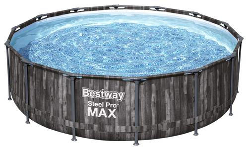 POOLSET 5614ZGS 427/107 cm  - Blau/Weiß, Basics, Kunststoff/Metall (427/107cm) - Bestway