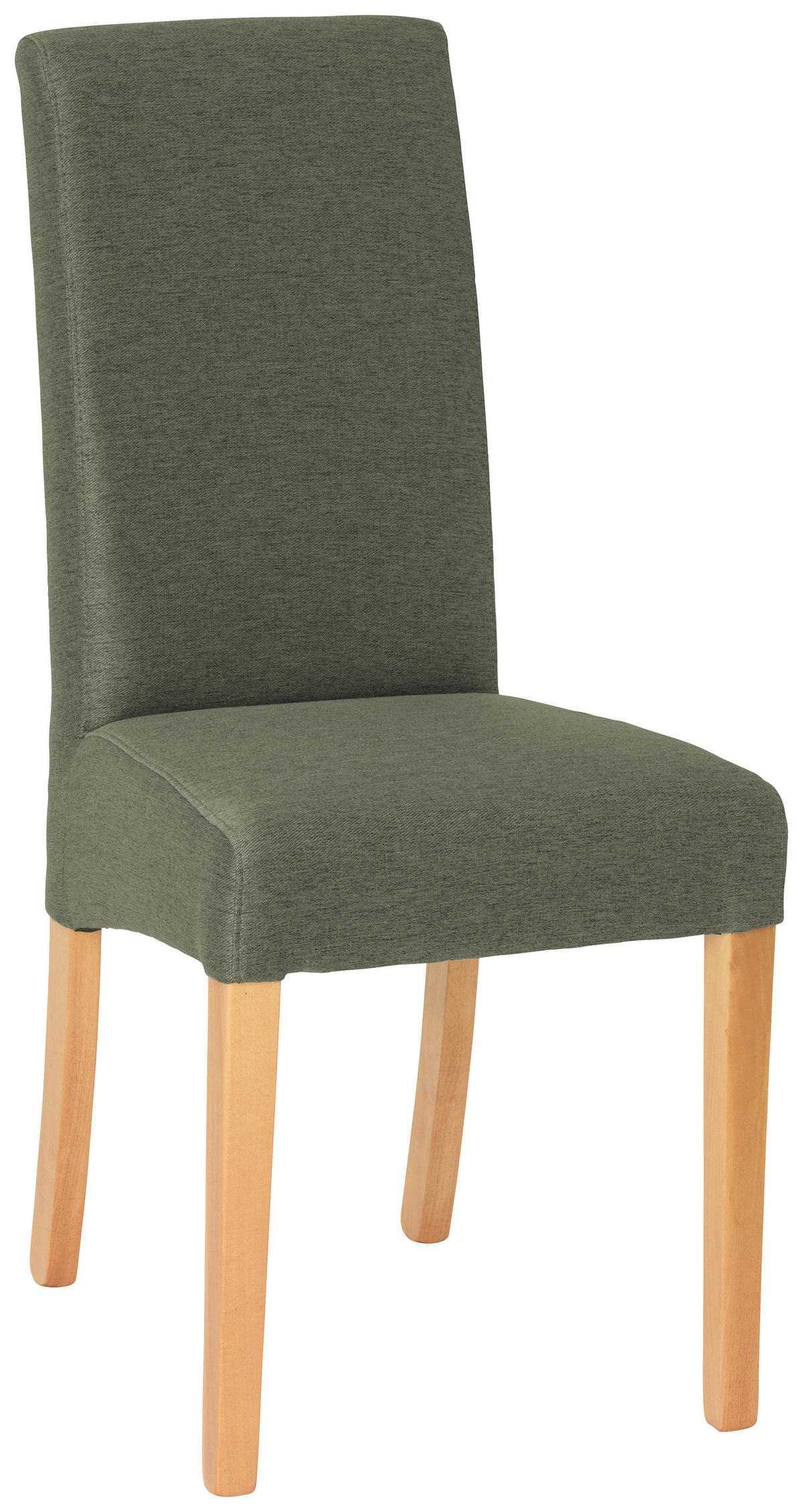 STUHL  in Webstoff Holz, Textil  - Buchefarben/Grün, KONVENTIONELL, Holz/Textil (42/95/57cm) - Carryhome