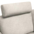 ECKSOFA  in Struktur Creme  262/157 cm  - Creme/Schwarz, Design, Textil/Metall (262/157cm) - Novel