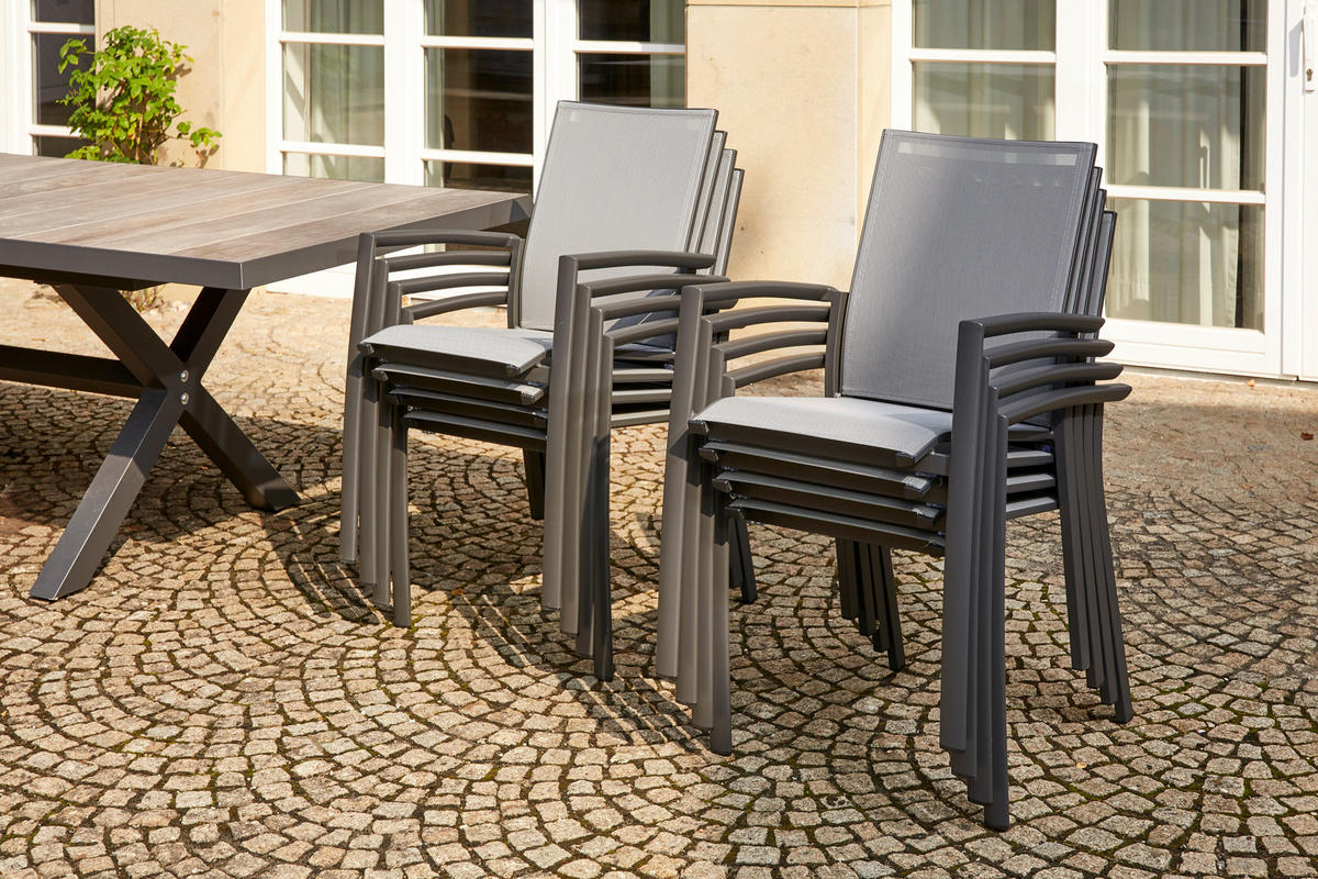 LOUNGESESSEL  - Anthrazit, Basics, Kunststoff/Metall (56/89/61,5cm) - Siena Garden