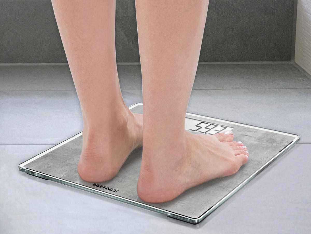 PERSONENWAAGE  - Graphitfarben, Basics, Glas/Kunststoff (29/29/2cm) - Soehnle