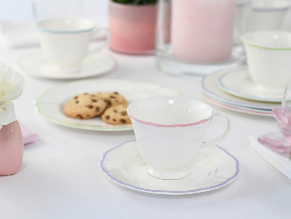 Serviciu De Cafea 12 piese  - lila/verde limetă, Basics, ceramică - Creatable