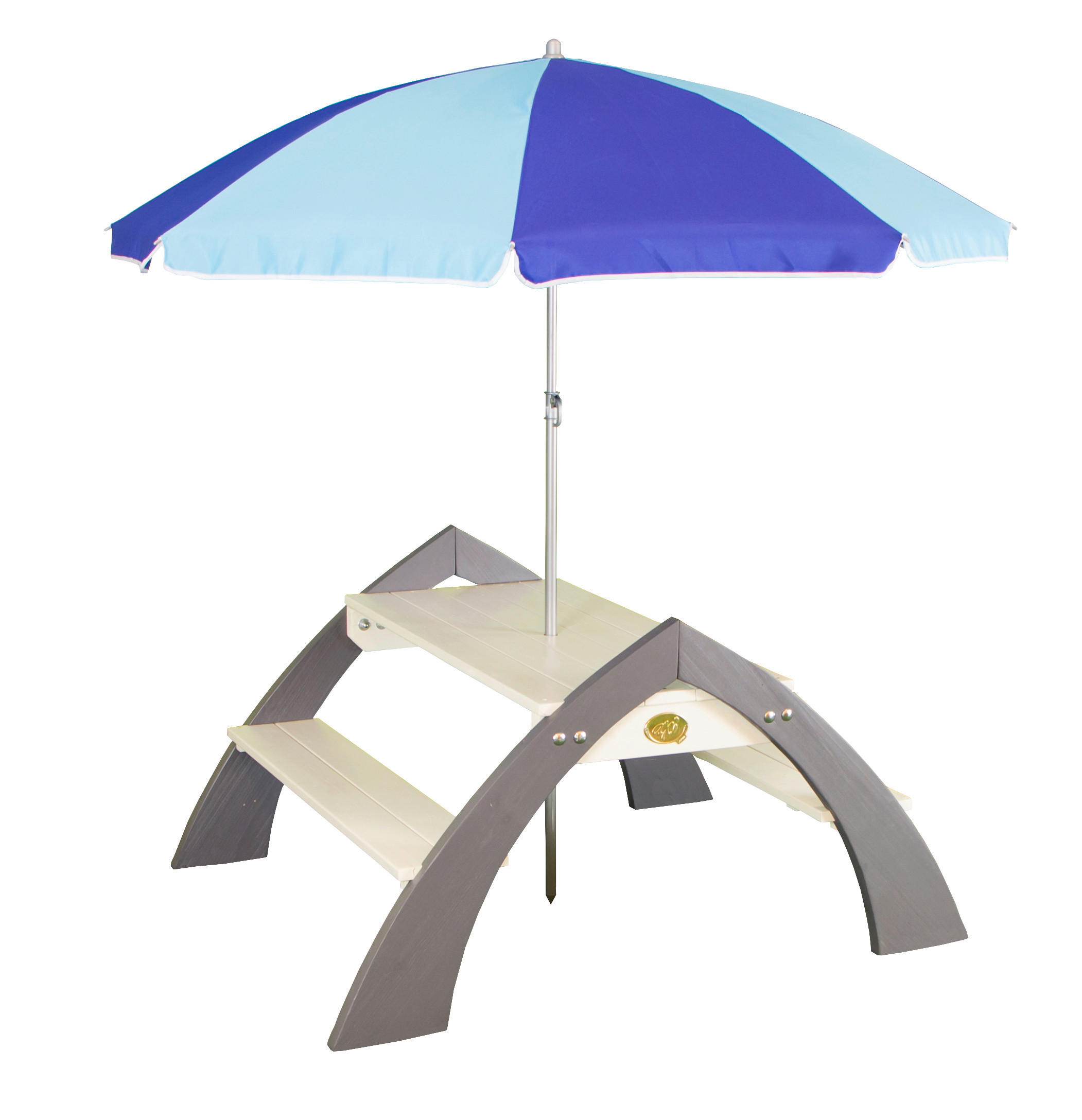 Kinder-Gartentisch Kylo Holz  - Weiß/Dunkelblau, Basics, Holz (119/100/119cm) - Ambia Garden