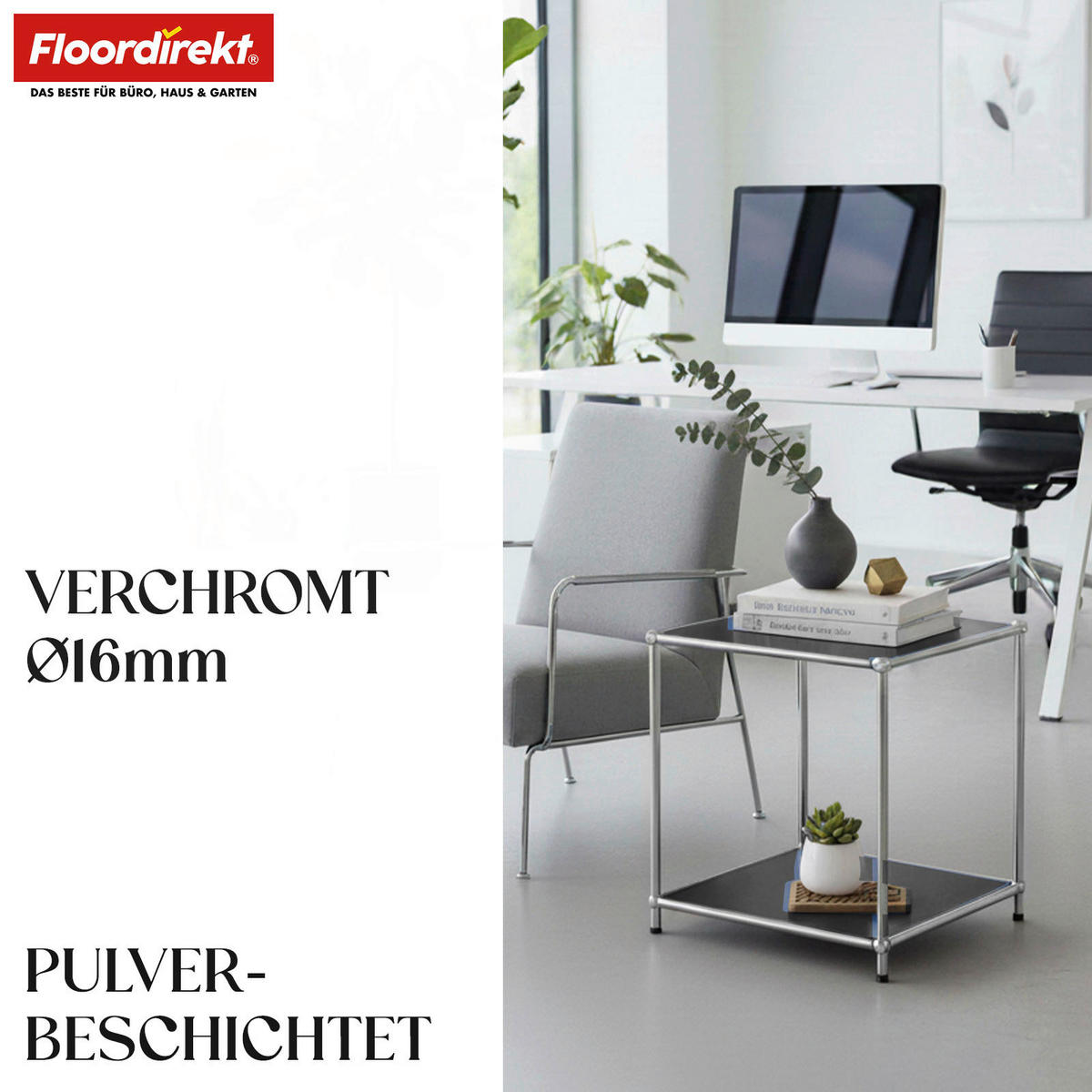 STANDREGAL Schwarz  - Schwarz, Basics, Metall (40/46/40cm) - Floordirekt