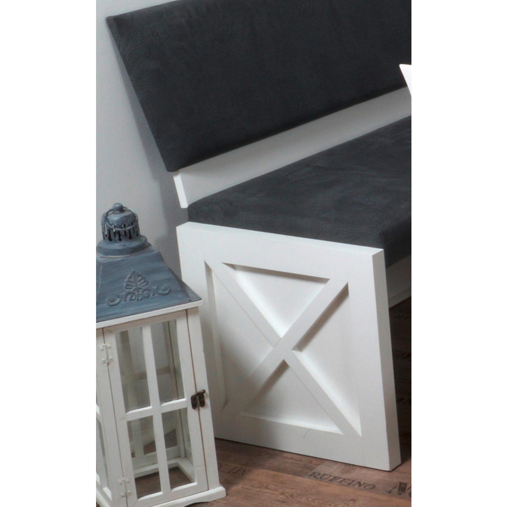 Thumbnail - Mid.you Eckbank Madrano, Grau, Weiß, Textil, Uni, 3-Sitzer, seitenverkehrt montierbar, 185x150 cm, Esszimmer, Bänke, Eck...