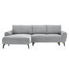 ECKSOFA Webstoff Hellgrau  - Hellgrau/Schwarz, Design, Textil/Metall (170/272cm) - Welnova