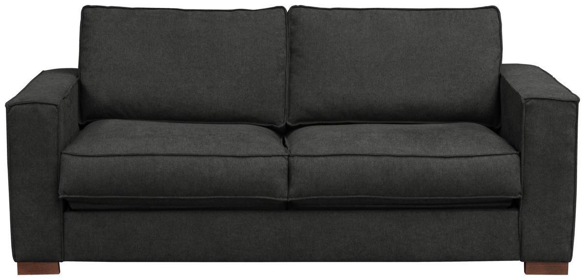 SCHLAFSOFA in Webstoff Anthrazit  - Dunkelbraun/Anthrazit, Design, Holz/Textil (203/85/99cm) - MID.YOU