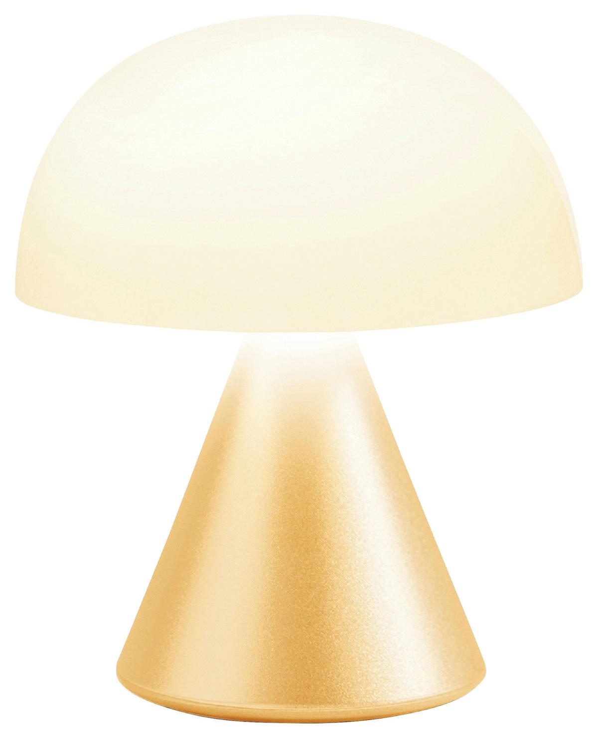 AKKU-TISCHLEUCHTE 7/8,3/7 cm   - Gelb, Design, Kunststoff/Metall (7/8,3/7cm)