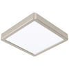 STROPNÍ LED SVÍTIDLO, 21/21/2,8 cm - barvy niklu, Basics, kov/plast (21/21/2,8cm) - Xora