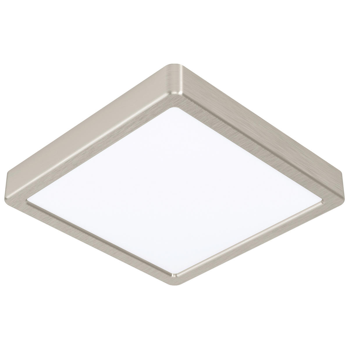 STROPNÍ LED SVÍTIDLO, 21/21/2,8 cm - barvy niklu, Basics, kov/plast (21/21/2,8cm) - Xora