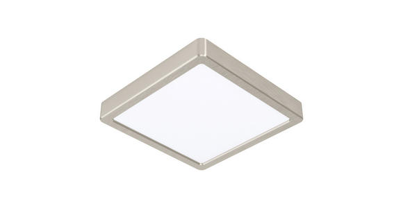 LED-DECKENLEUCHTE 21/21/2,8 cm - Nickelfarben, Basics, Kunststoff/Metall (21/21/2,8cm) - Novel