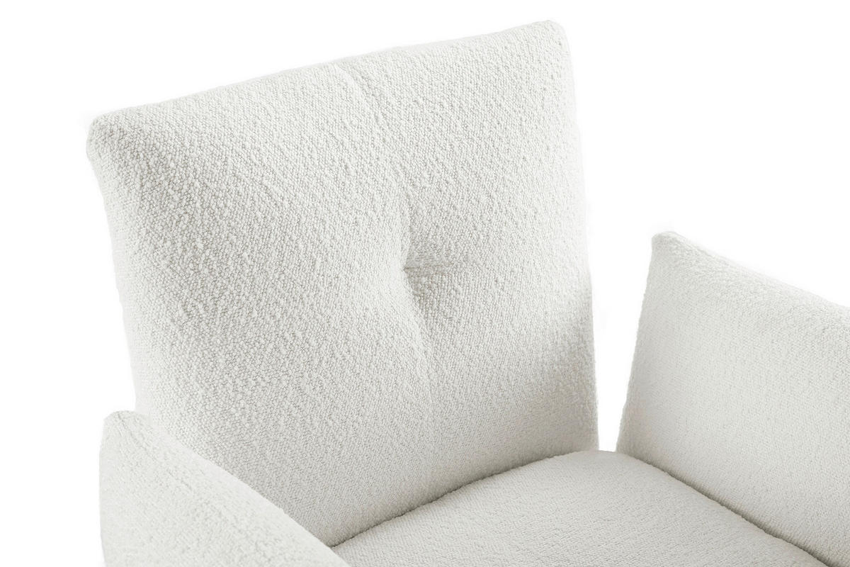 ŽIDLE S PODRUČKAMI, buklé, bílá - bílá/černá, Moderní, kov/textil (73,5/87/64,5cm) - Livetastic