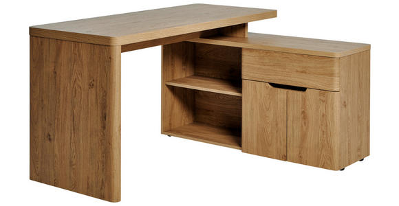 ECKSCHREIBTISCH 140/117,5/77 cm in Eichefarben - Eichefarben, KONVENTIONELL, Holzwerkstoff (140/117,5/77cm) - Novel