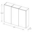 SCHWEBETÜRENSCHRANK  in Weiß  - Chromfarben/Weiß, Design, Glas/Holzwerkstoff (280/222/68cm) - Moderano