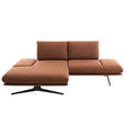 ECKSOFA Braun Flachgewebe  - Schwarz/Braun, Design, Textil/Metall (155/234cm) - Dieter Knoll