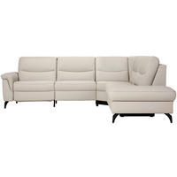 ECKSOFA in Echtleder Hellgrau  - Anthrazit/Hellgrau, Design, Leder/Metall (280/249cm) - Himolla Komfortklass