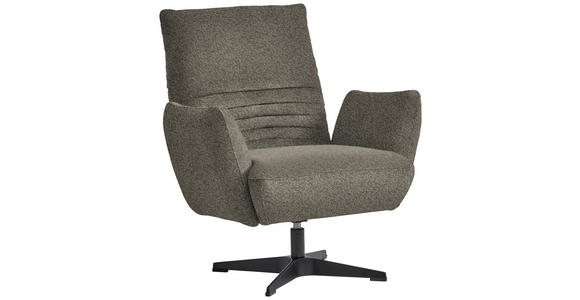 SESSEL in Bouclé Graubraun  - Graubraun/Schwarz, Design, Textil/Metall (60/94/86cm) - Dieter Knoll