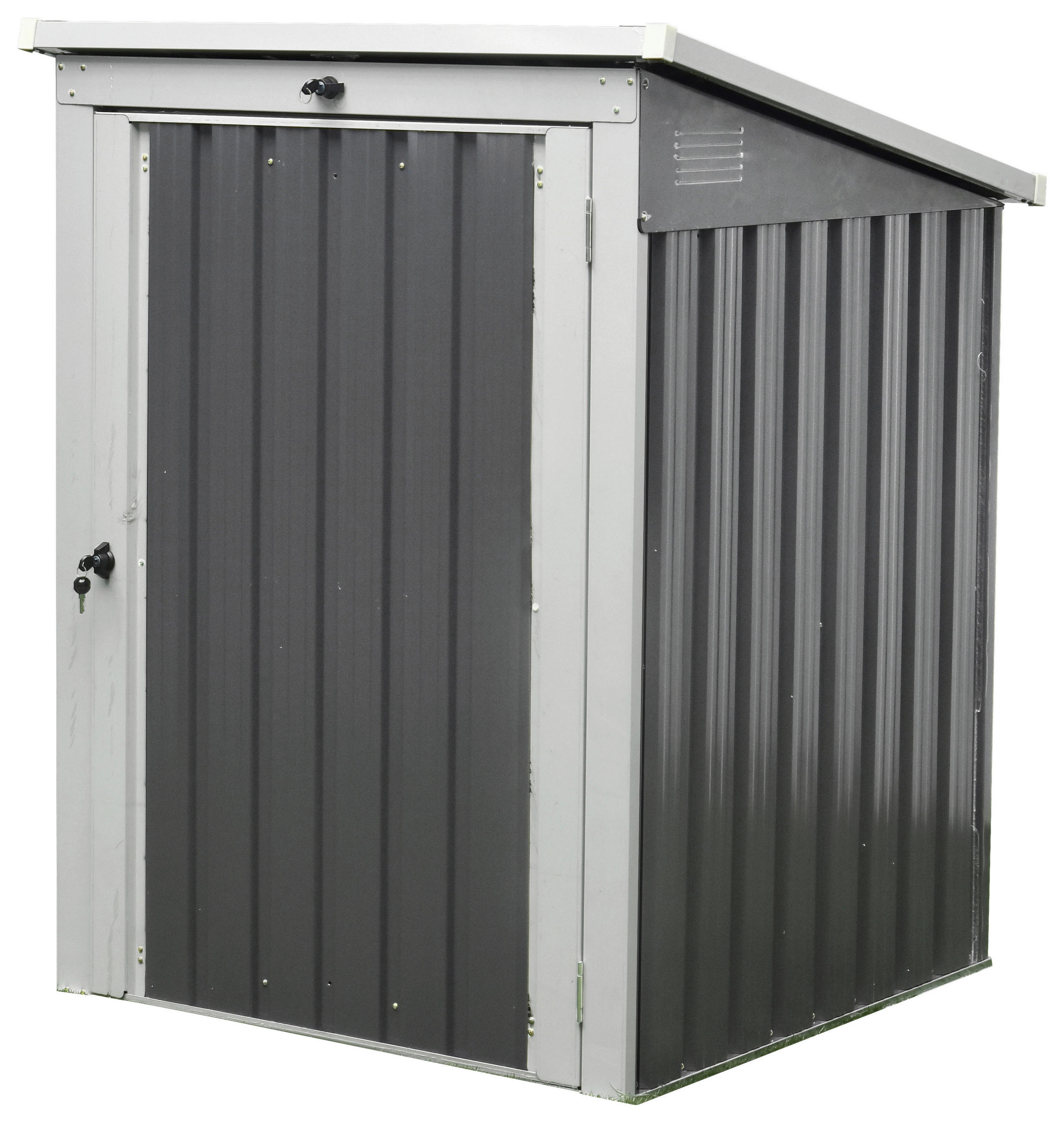 MÜLLTONNENBOX - Anthrazit, Basics, Metall (104/134/101cm)