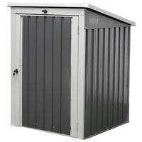 MÜLLTONNENBOX - Anthrazit, Basics, Metall (104/134/101cm) - Ambia Garden