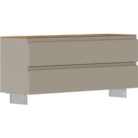 GARDEROBENBANK  in 110/49/33 cm  - Sandfarben/Eichefarben, Design, Metall (110/49/33cm) - Moderano