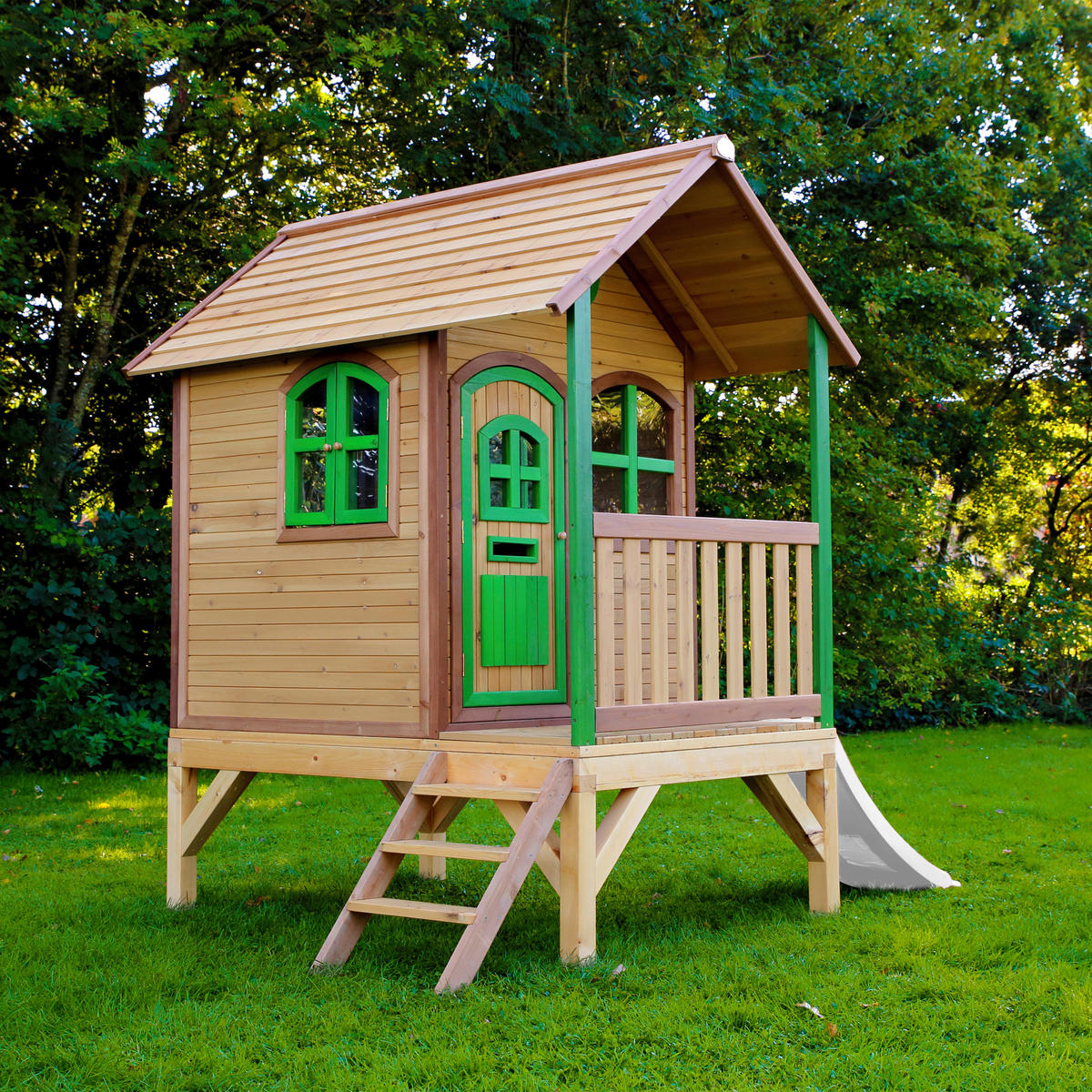 SPIELHAUS 287/231/191 cm  - Weiss/Rot, Konventionell, Holz (287/231/191cm)