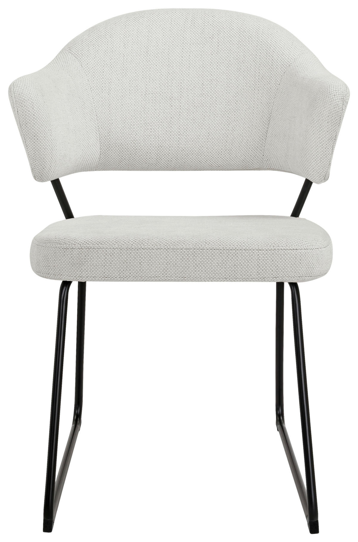 STUHL - Creme/Schwarz, Design, Textil/Metall (57/82/62cm) - Novel