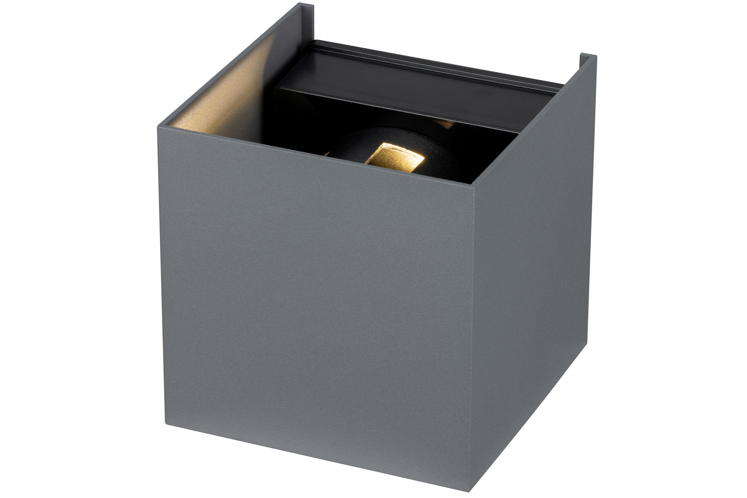 LED-WANDLEUCHTE 10/10/10 cm   - Dunkelgrau, Basics, Kunststoff/Metall (10/10/10cm) - Novel