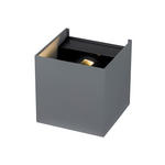 LED-WANDLEUCHTE 10/10/10 cm   - Dunkelgrau, Basics, Kunststoff/Metall (10/10/10cm) - Novel