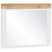 ZRKADLO, 92,5/70/2,2 cm,  - biela/dub wotan, Design, kompozitné drevo/sklo (92,5/70/2,2cm) - Carryhome
