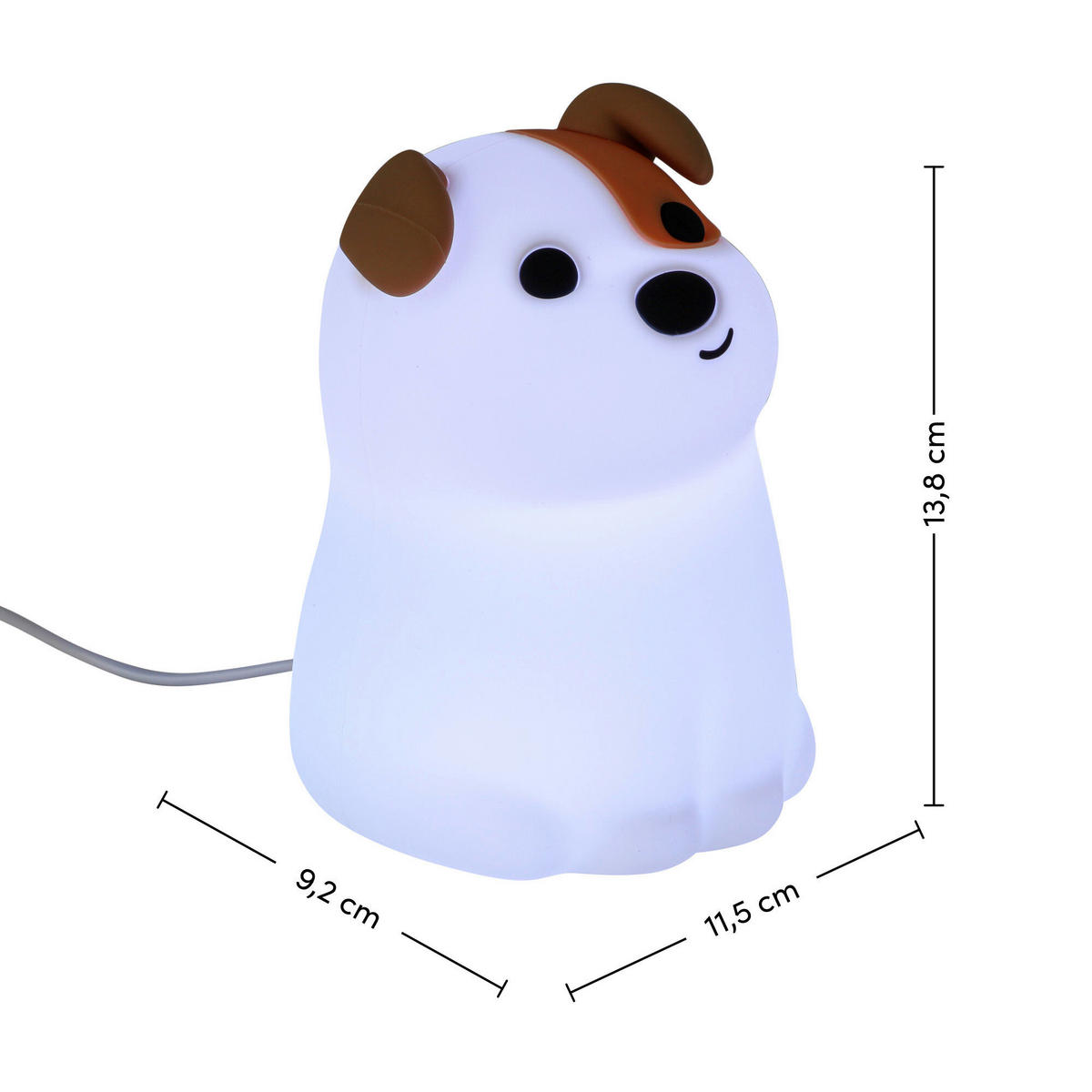 NOČNÉ SVETLO, 9,2/13,8/11,5 cm - biela, Trend, plast (9,2/13,8/11,5cm) - Novel