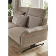 2-SITZER-SOFA Chenille Graubraun  - Graubraun/Schwarz, KONVENTIONELL, Textil/Metall (178/106/92cm) - Dieter Knoll