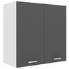 KÜCHENOBERSCHRANK 60/60/31 cm  in Anthrazit, Weiß  - Anthrazit/Alufarben, KONVENTIONELL, Holzwerkstoff/Metall (60/60/31cm) - MID.YOU