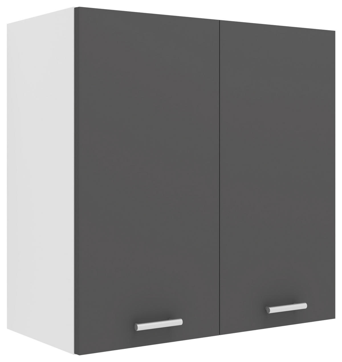 KÜCHENOBERSCHRANK 60/60/31 cm  in Anthrazit, Weiß  - Anthrazit/Alufarben, KONVENTIONELL, Holzwerkstoff/Metall (60/60/31cm) - MID.YOU