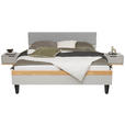 BETTANLAGE - Wildeiche/Hellgrau, Design, Holz/Textil (180/200cm) - Dieter Knoll