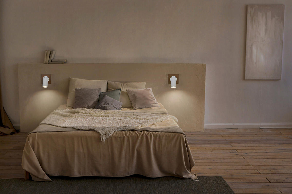 LED-STRAHLER 11/10,2/14,35 cm   - Naturfarben/Weiß, Basics, Holz/Metall (11/10,2/14,35cm) - Osram