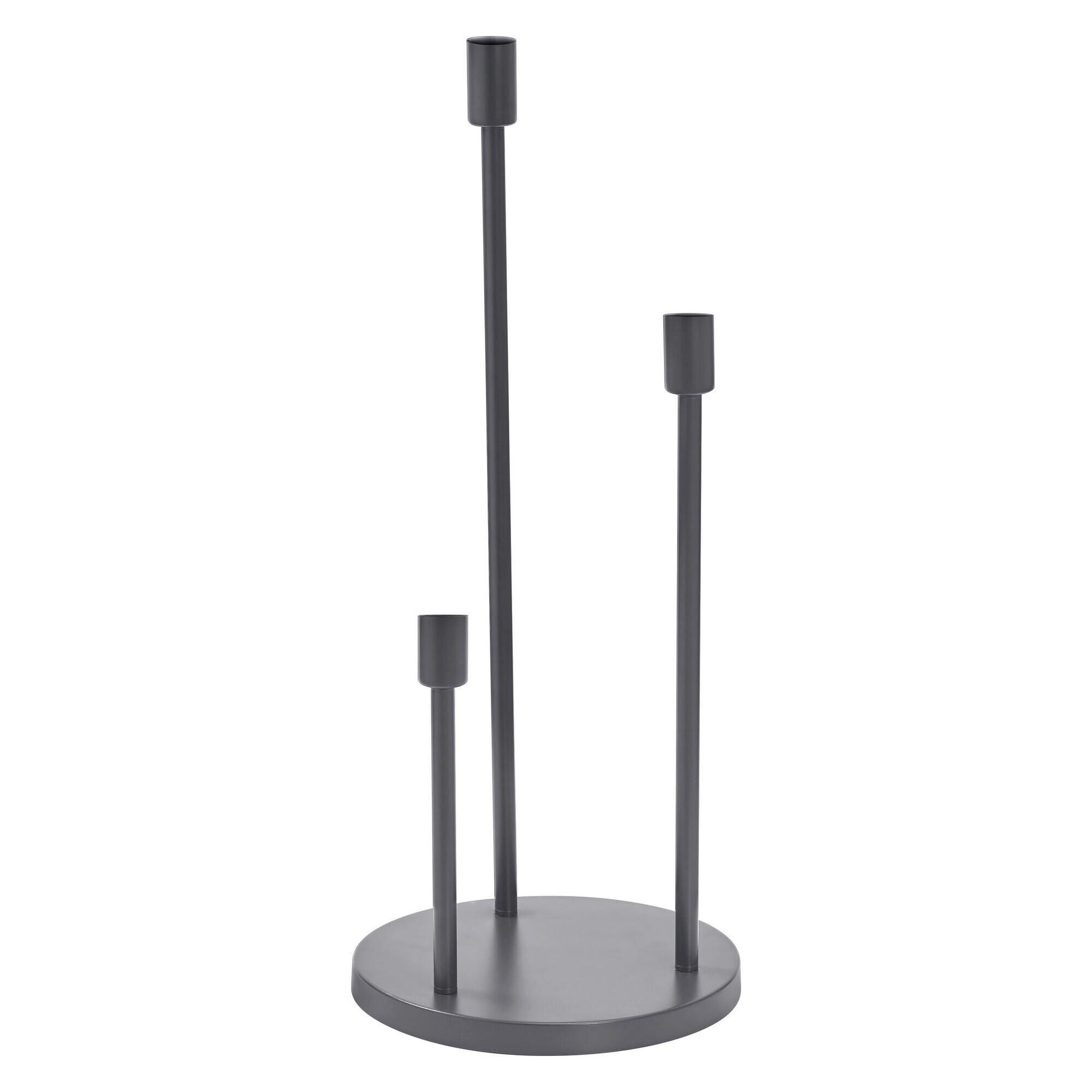 STEHLEUCHTE ohne Gläser 32/78 cm   - Dunkelgrau, Basics, Metall (32/78cm) - Osram