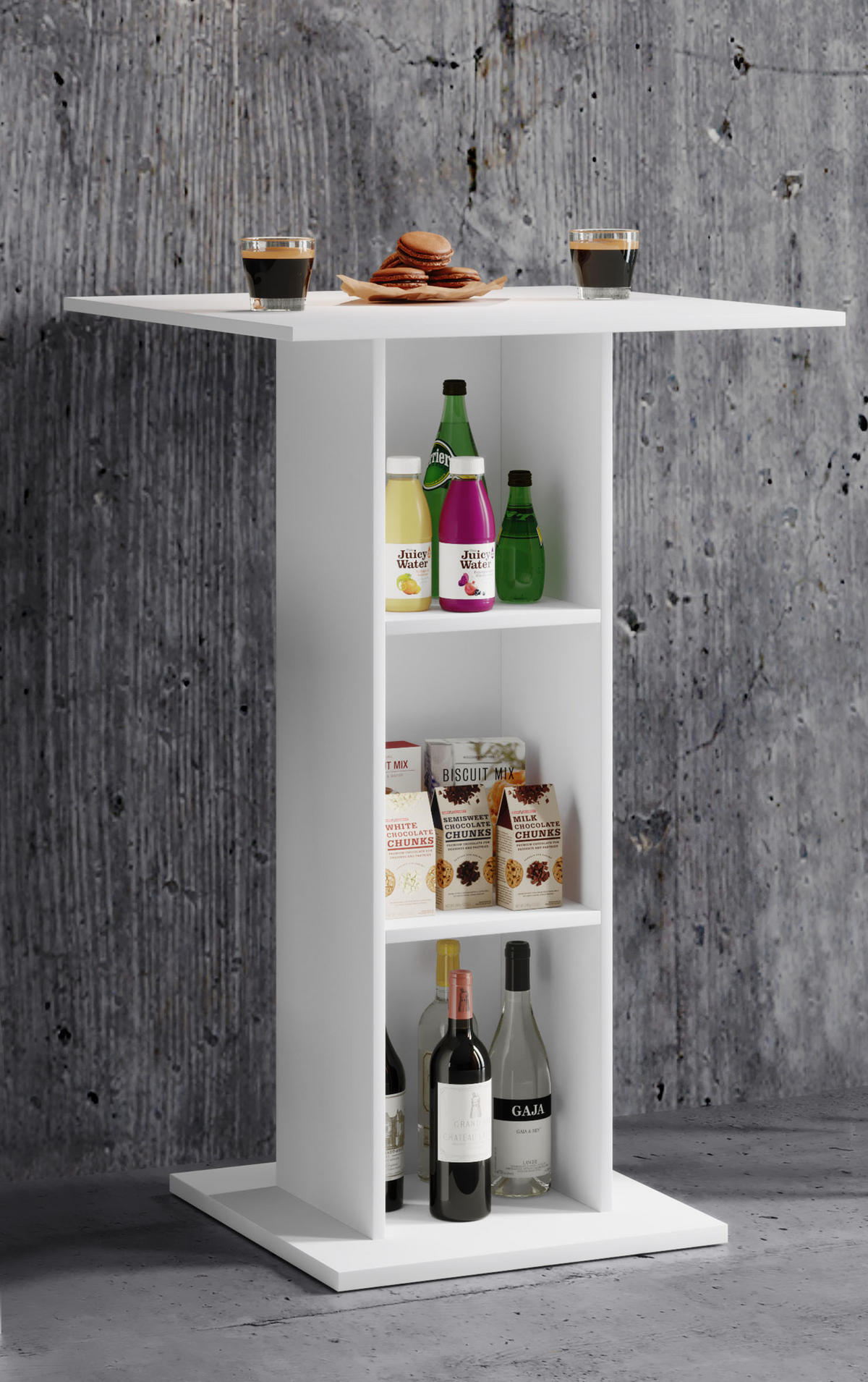 BARBORD i trämaterial  70/70/108 cm  - vit, Basics, trämaterial (70/70/108cm) - MID.YOU