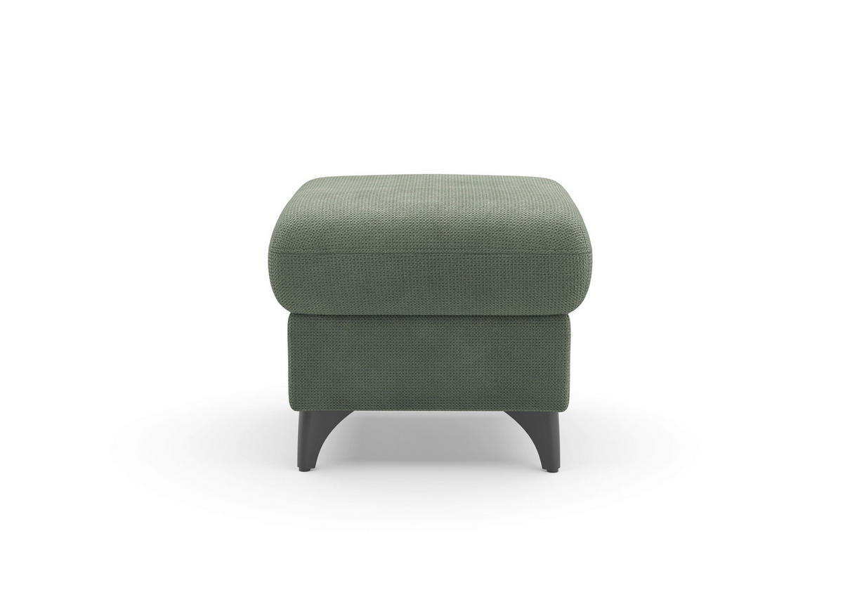 HOCKER GLENDALE E Flachgewebe Dunkelgrün  - Dunkelgrün/Schwarz, KONVENTIONELL, Textil/Metall (58/48/58cm) - Sit & More