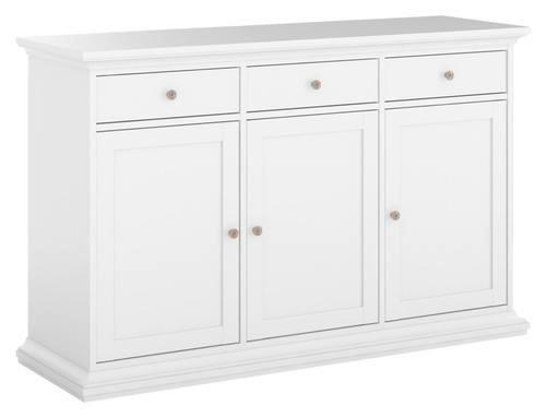 SIDEBOARD 143,7/91,66/46,1 cm  - vit/mässingsfärgad, Design, metall/trämaterial (143,7/91,66/46,1cm) - Hom`in